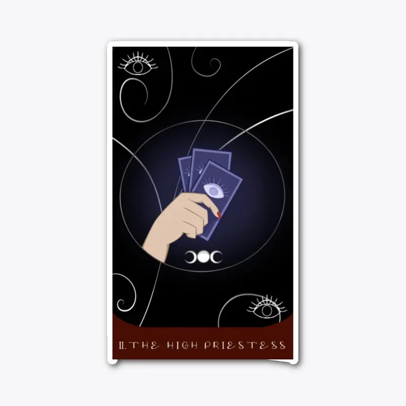 The High Priestess Musing Eyes Tarot